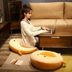 Home Decor Home & Pets Adorable Egg In A Hole Breakfast Bagel Cushion