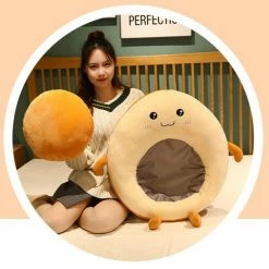 Home Decor Home & Pets Adorable Egg In A Hole Breakfast Bagel Cushion