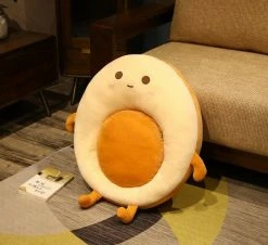 Home Decor Home & Pets Adorable Egg In A Hole Breakfast Bagel Cushion