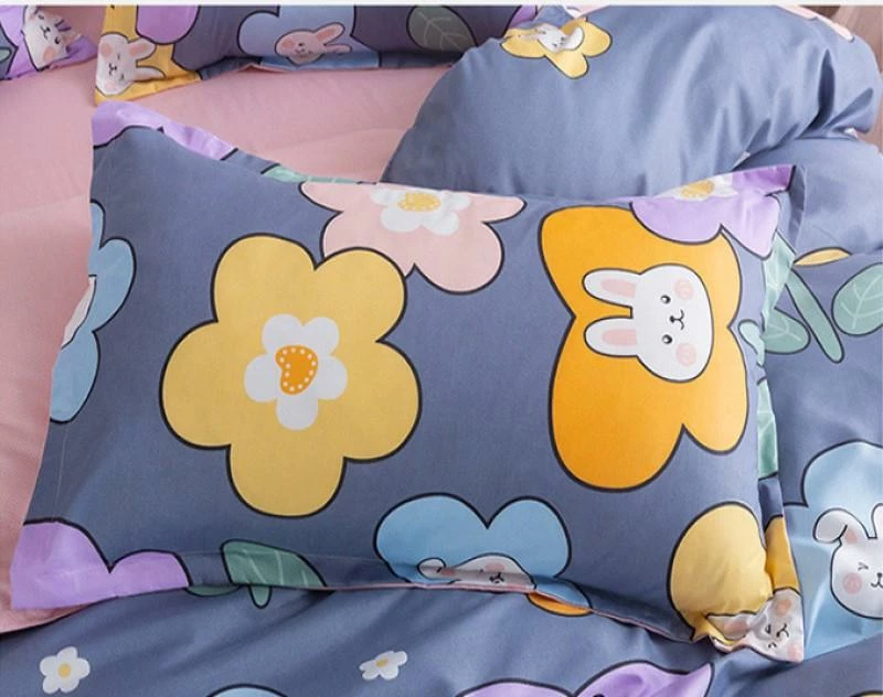 Home Decor Home & Pets Adorable Flower Bunny Print Bedding Set 6 Home Decor Home & Pets Adorable Flower Bunny Print Bedding Set