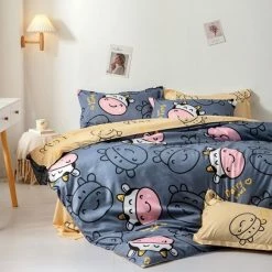 Home Decor Adorable Happy Cow Bedding Set Home & Pets