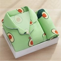Apparel Adorable Kawaii Avocado Pajamas Set