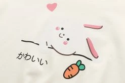 Apparel Adorable Smiley Japanese Bunny Sweatshirt 33 Apparel Adorable Smiley Japanese Bunny Sweatshirt