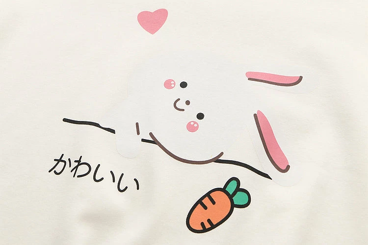 Apparel Adorable Smiley Japanese Bunny Sweatshirt 11 Apparel Adorable Smiley Japanese Bunny Sweatshirt