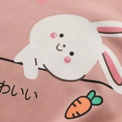 Apparel Adorable Smiley Japanese Bunny Sweatshirt 45 Apparel Adorable Smiley Japanese Bunny Sweatshirt