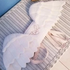 Apparel Adorable White Angel Wings BackPack