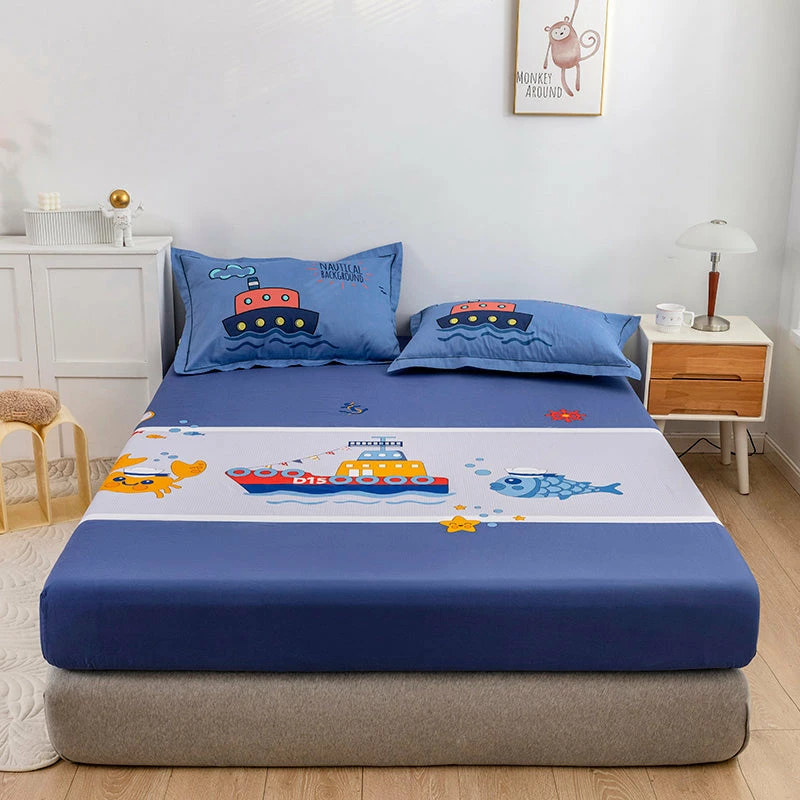 Home Decor Home & Pets Ahoy Sailor Cotton Fitted Sheet 3 Home Decor Home & Pets Ahoy Sailor Cotton Fitted Sheet