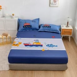 Home Decor Home & Pets Ahoy Sailor Cotton Fitted Sheet