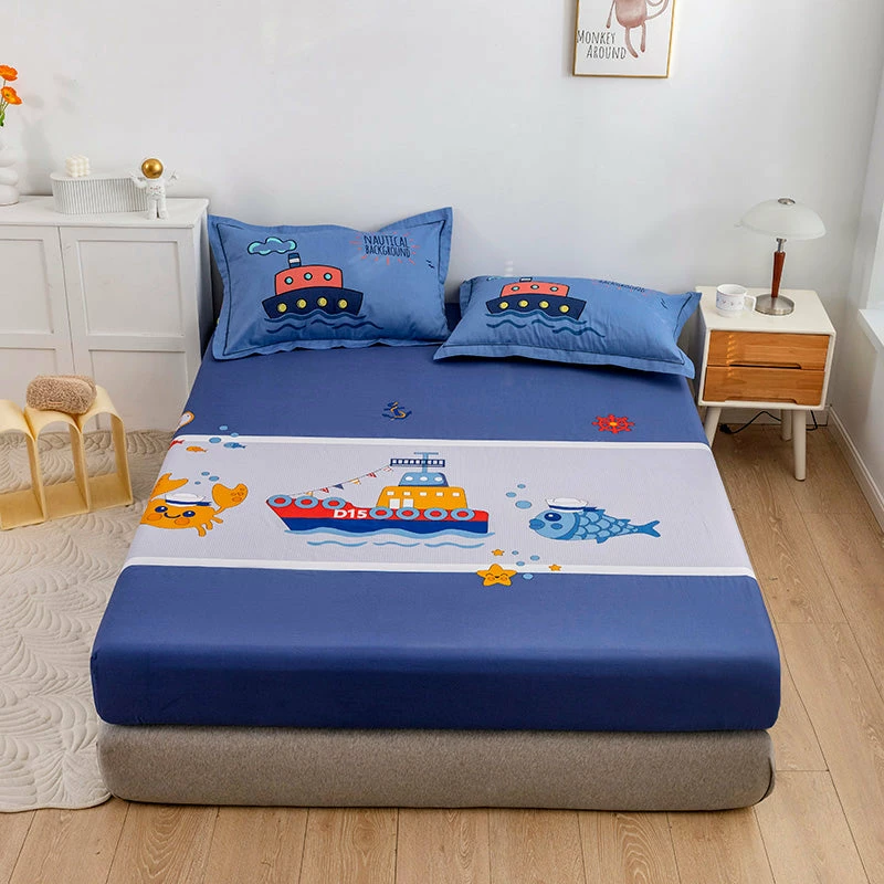 Home Decor Home & Pets Ahoy Sailor Cotton Fitted Sheet 4 Home Decor Home & Pets Ahoy Sailor Cotton Fitted Sheet