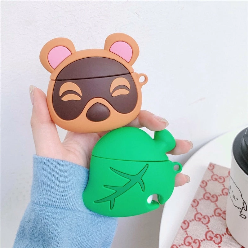 Accessories Animal Crossing Raccoon Leaf Airpods Case (1&2&Pro) 9 Accessories Animal Crossing Raccoon Leaf Airpods Case (1&2&Pro)