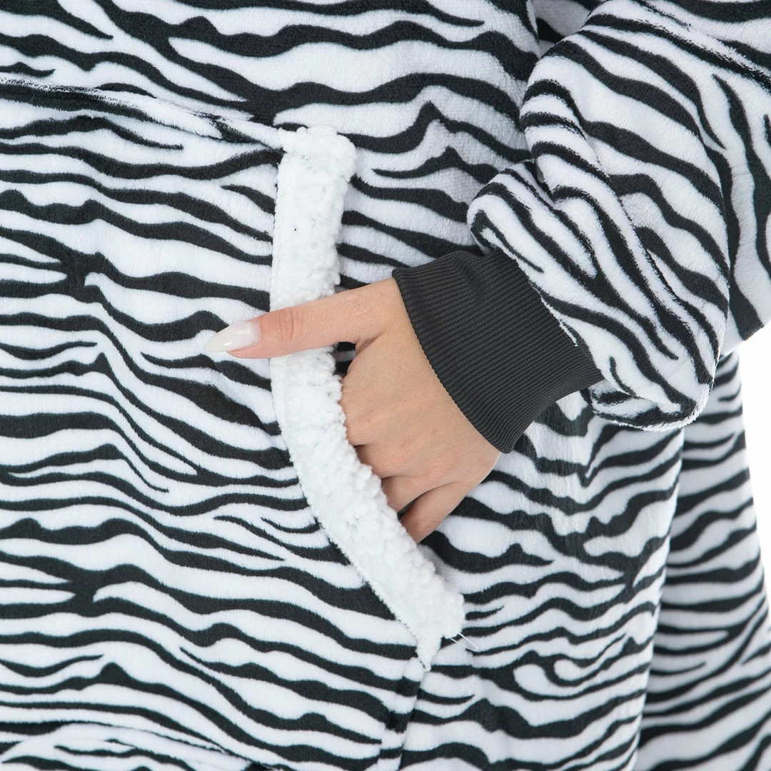Apparel Animal Kingdom Zebra Leopard Tiger Oversized Thick Blanket Hoodie 7 Apparel Animal Kingdom Zebra Leopard Tiger Oversized Thick Blanket Hoodie