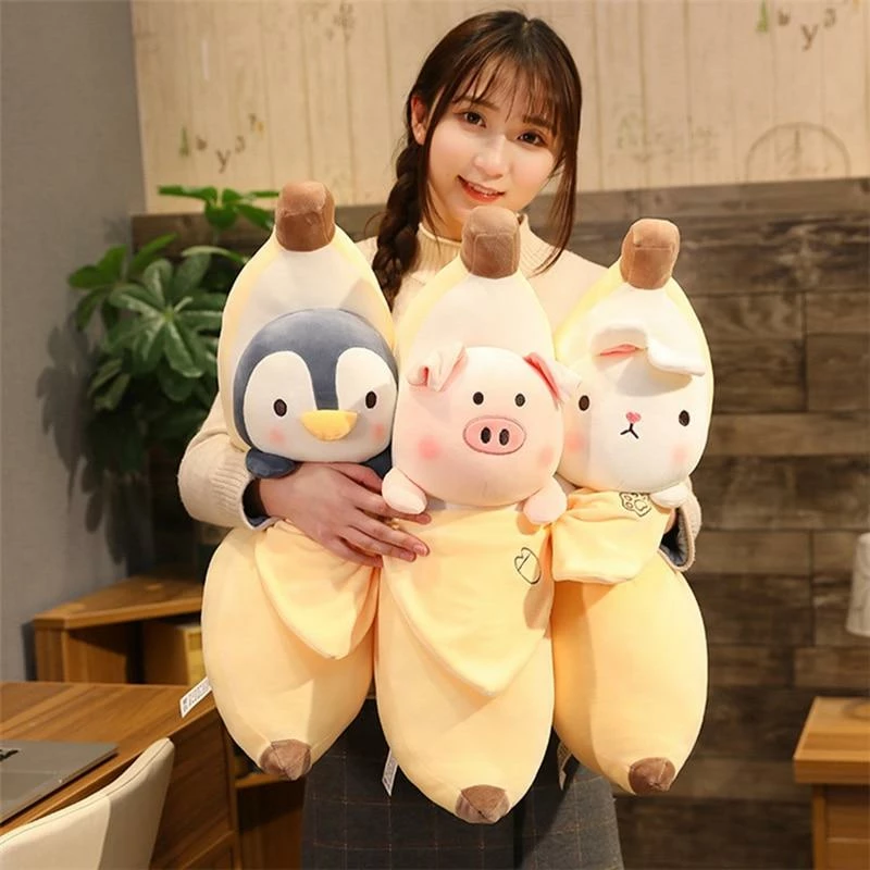 Soft Toy Animals Hiding In Banana Plushies 15 Soft Toy Animals Hiding In Banana Plushies