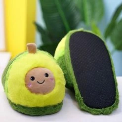 Apparel Avocado Plush Slippers Food & Drinks