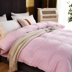 Home Decor Home & Pets Baby Pink Luxury White Goose Down Duvet Comforter