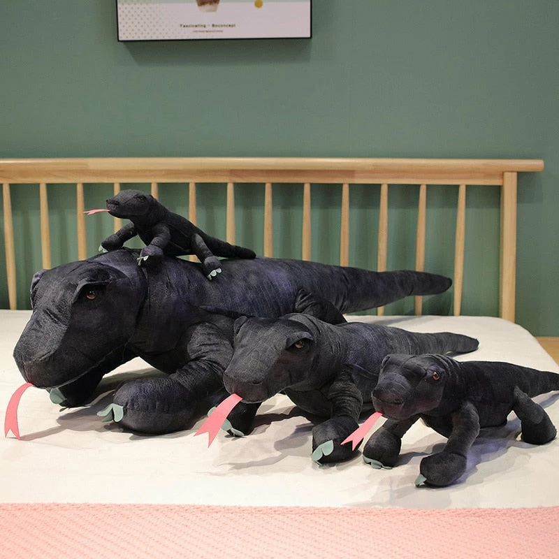 Soft Toy Baja The Black Komodo Dragon Lizard Plushie Plush & Toys 4 Soft Toy Baja The Black Komodo Dragon Lizard Plushie Plush & Toys