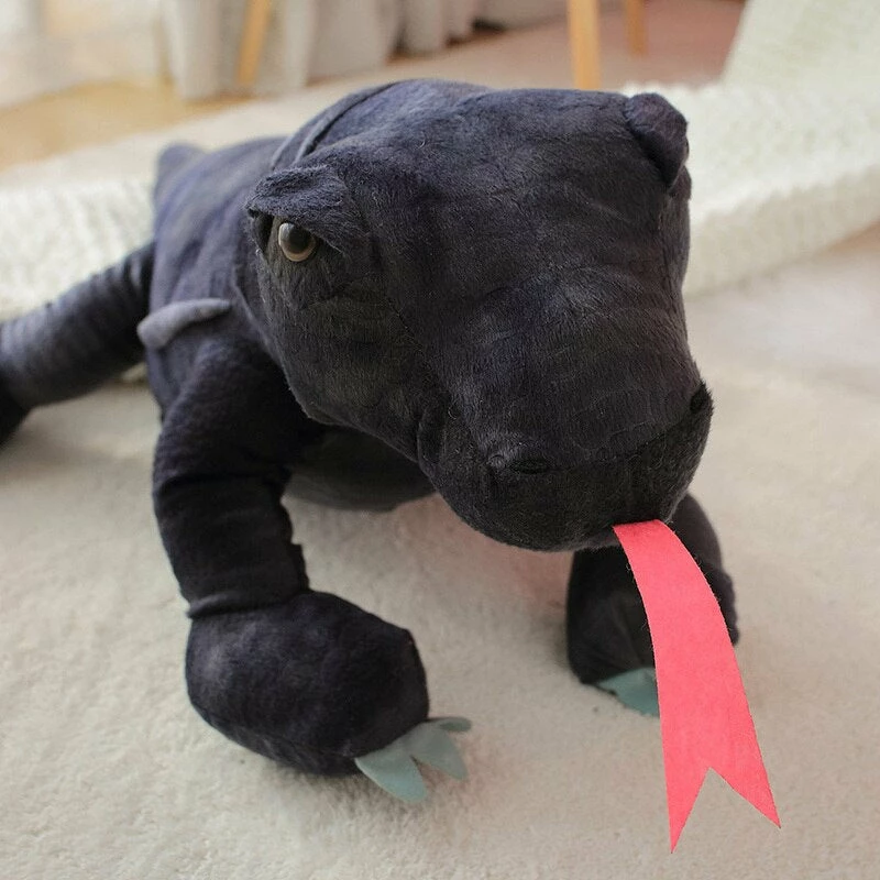 Soft Toy Baja The Black Komodo Dragon Lizard Plushie Plush & Toys 9 Soft Toy Baja The Black Komodo Dragon Lizard Plushie Plush & Toys