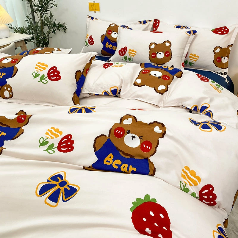 Home Decor Bear And Strawberry White Navy Bedding Set 9 Home Decor Bear And Strawberry White Navy Bedding Set