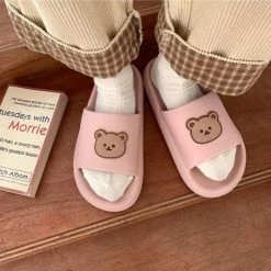 Apparel Beary Cute Open-toe Slippers