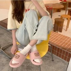Apparel Beary Cute Open-toe Slippers