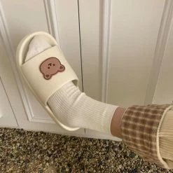 Apparel Beary Cute Open-toe Slippers