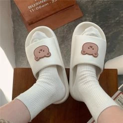 Apparel Beary Cute Open-toe Slippers