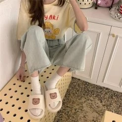 Apparel Beary Cute Open-toe Slippers