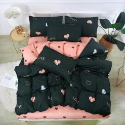 Home Decor Black Pink Love Supreme Bedding Set Home & Pets