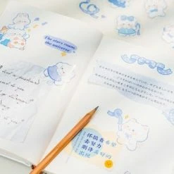 Accessories Stationery Blue Bear Night Time Stickers Set