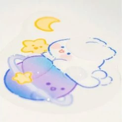 Accessories Stationery Blue Bear Night Time Stickers Set