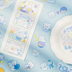 Accessories Stationery Blue Bear Night Time Stickers Set