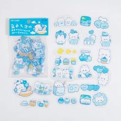 Accessories Stationery Blue Bear Night Time Stickers Set