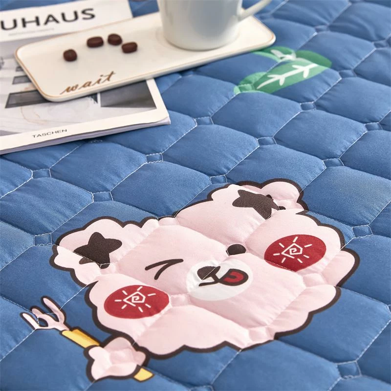 Home Decor Home & Pets Blue Kawaii Bear Quilted Fitted Bedsheet 7 Home Decor Home & Pets Blue Kawaii Bear Quilted Fitted Bedsheet