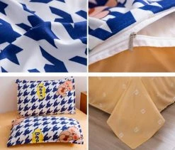 Home Decor Home & Pets Blue Kriss Kross Teddy Bears Bedding Set