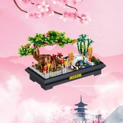Build It Bonsai Bamboo Tree Lake Scene Nano Building Set