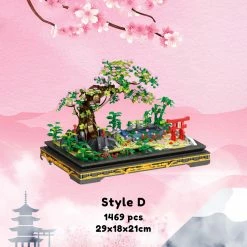 Build It Bonsai Sakura Shrine Scenic Building Nano Sets Collection
