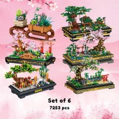 Build It Bonsai Sakura Shrine Scenic Building Nano Sets Collection