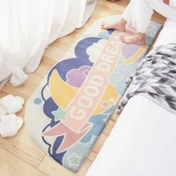 Home Decor Bright Rainbow Printed Bedroom Rugs