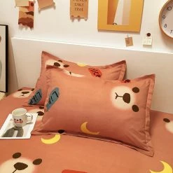 Home Decor Home & Pets Brown Bear Face Bedding Set