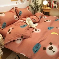 Home Decor Home & Pets Brown Bear Face Bedding Set 17 Home Decor Home & Pets Brown Bear Face Bedding Set