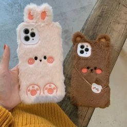Accessories Brown Bear & Pink Rabbit Friends Plush IPhone Case 24 Accessories Brown Bear & Pink Rabbit Friends Plush IPhone Case