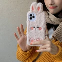 Accessories Brown Bear & Pink Rabbit Friends Plush IPhone Case 17 Accessories Brown Bear & Pink Rabbit Friends Plush IPhone Case