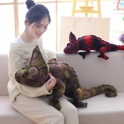 Soft Toy Plush & Toys Brown & Red Chameleon Plush