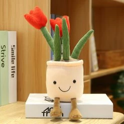 Soft Toy Plush & Toys Bubbly Tulip Flower Pot Plush