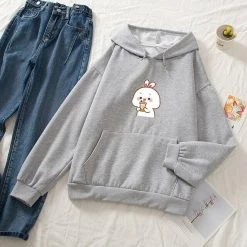 Apparel Bunny & Bubble Tea Part-Cotton Hoodie