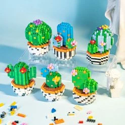 Build It Cactus Succulent Plant Pots Nano Building Set