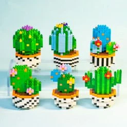 Build It Cactus Succulent Plant Pots Nano Building Set
