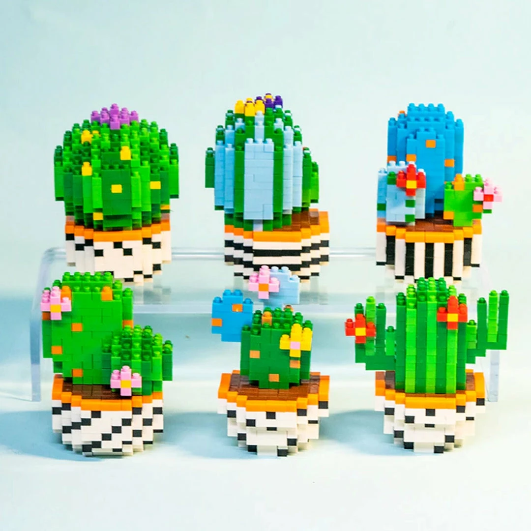 Build It Cactus Succulent Plant Pots Nano Building Set 4 Build It Cactus Succulent Plant Pots Nano Building Set