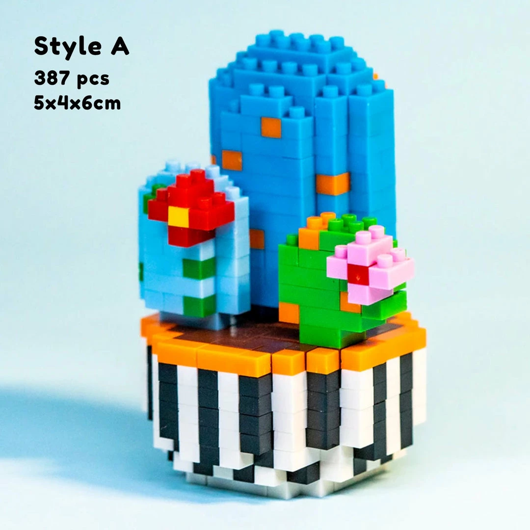 Build It Cactus Succulent Plant Pots Nano Building Set 5 Build It Cactus Succulent Plant Pots Nano Building Set