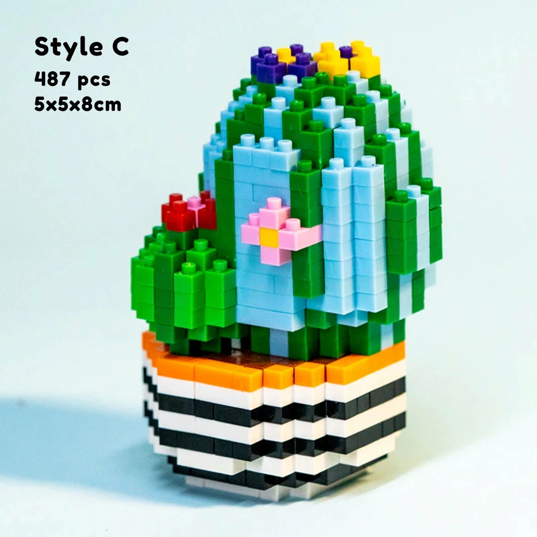 Build It Cactus Succulent Plant Pots Nano Building Set 9 Build It Cactus Succulent Plant Pots Nano Building Set