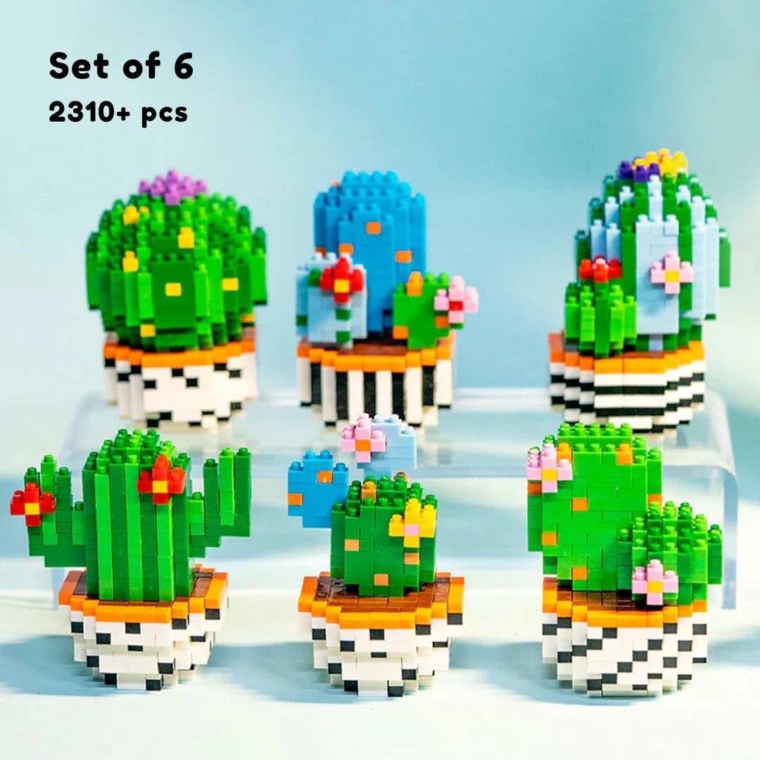 Build It Cactus Succulent Plant Pots Nano Building Set 13 Build It Cactus Succulent Plant Pots Nano Building Set